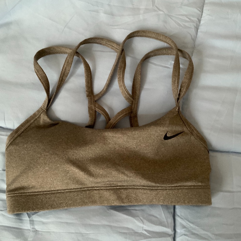 Grey nike sports bra